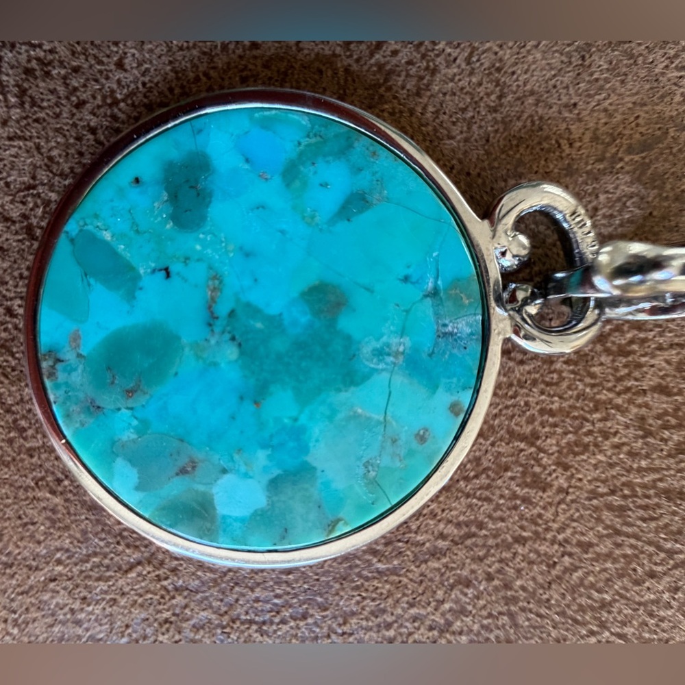 Sterling Silver 925 BBJ Turquoise Tree of Life Necklace - Picture 4 of 7